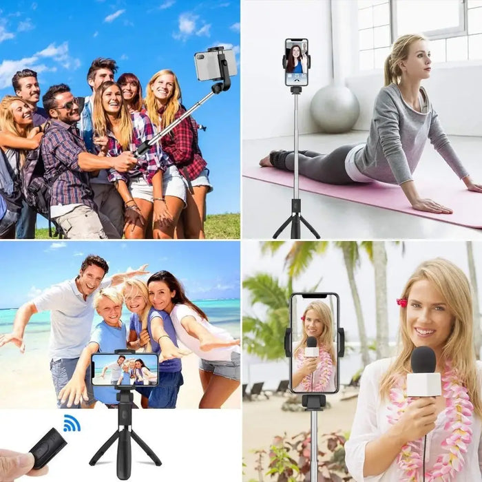 Tech-Protect L01S Bluetooth Selfie Stick with Tripod up to 70cm - Black - Photo accessories<<<HurtelXML