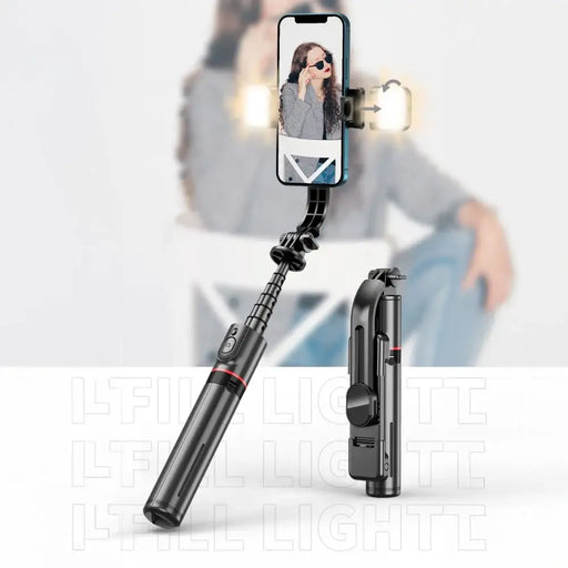 Tech-Protect L05S Bluetooth Selfie Stick with Tripod up to 105cm with LED Light - Black - Photo accessories<<<HurtelXML
