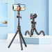 Tech-Protect L07S Bluetooth Selfie Stick with Flexible Tripod up to 54cm and 360 Head - Black - Photo