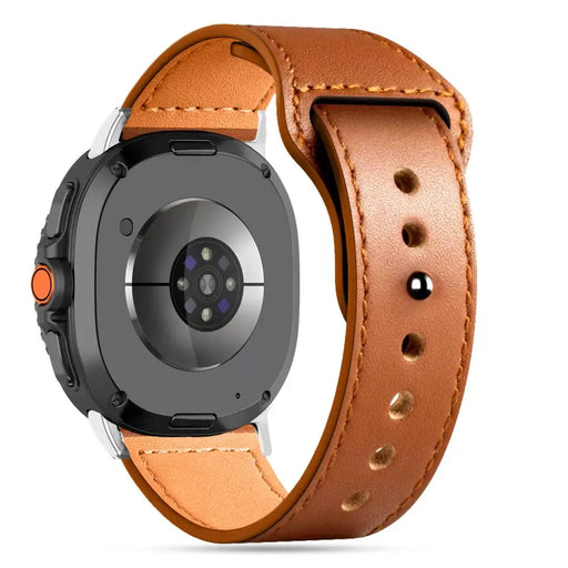 Tech-Protect Leatherfit Strap for Samsung Galaxy Watch 40/44/46 mm - Brown - Other cell phone equipment<<<HurtelXML