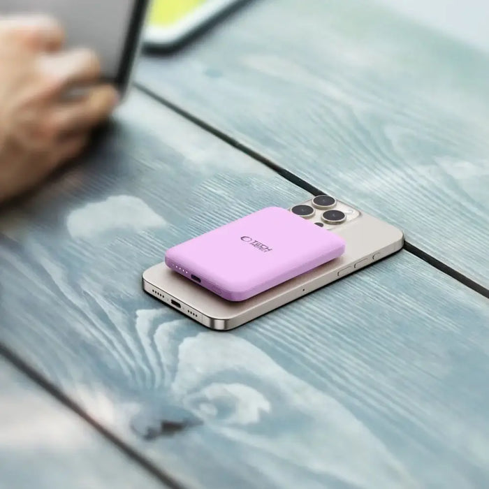 Tech-Protect LifeMag MagSafe PB10 5000mAh Power Bank - Pink - Powerbanks<<<HurtelXML