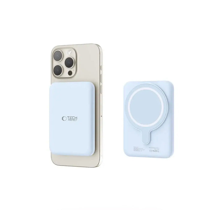Tech-Protect LifeMag PB10 Powerbank with MagSafe 5000mAh 15W USB-C port - blue + USB-C cable - Powerbanks<<<HurtelXML