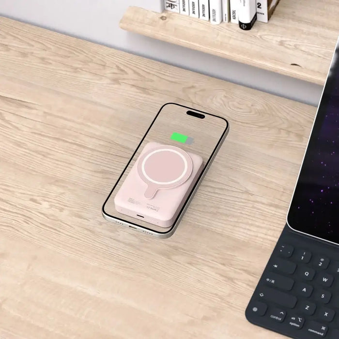 Tech-Protect LifeMag PB11 Powerbank with MagSafe 10000mAh 15W USB-C port - pink + USB-C cable - Powerbanks<<<HurtelXML