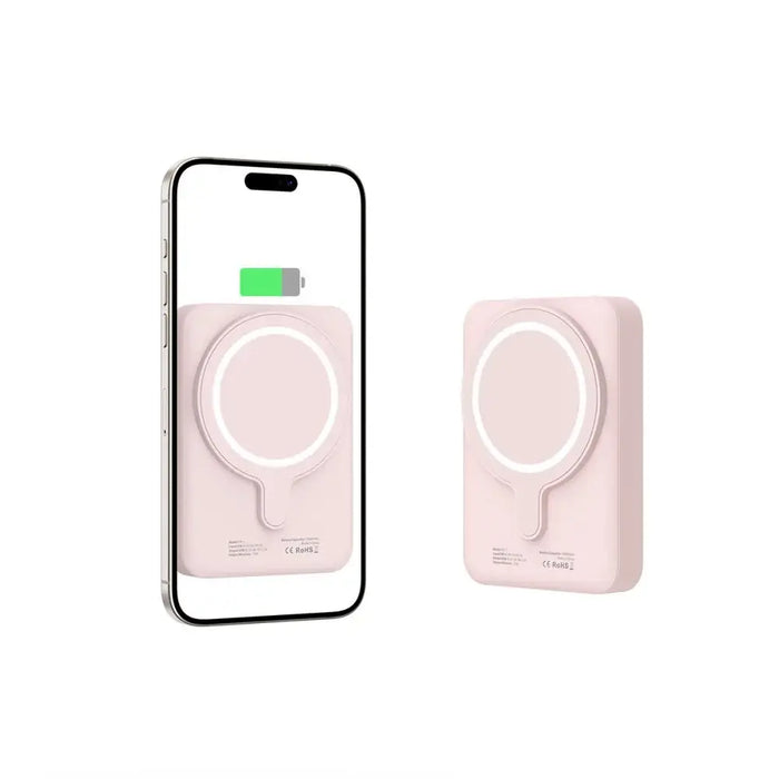 Tech-Protect LifeMag PB11 Powerbank with MagSafe 10000mAh 15W USB-C port - pink + USB-C cable - Powerbanks<<<HurtelXML