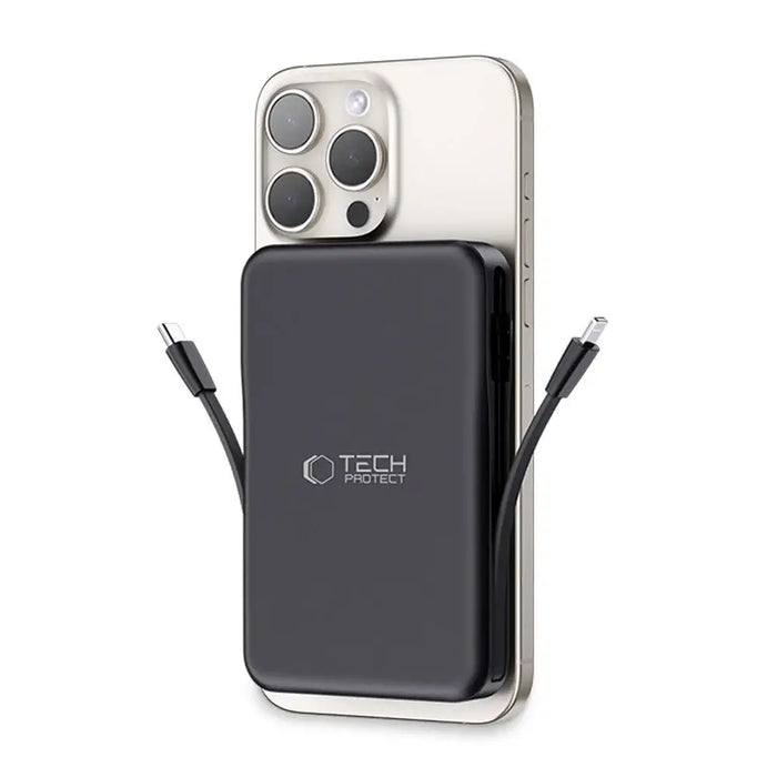 Tech-Protect LifeMag PB31 Power Bank with MagSafe 10000mAh 15W USB-C / USB-A / Built-in USB-C / Lightning Cables