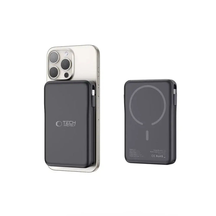 Tech-Protect LifeMag PB31 Power Bank with MagSafe 10000mAh 15W USB-C / USB-A / Built-in USB-C / Lightning Cables