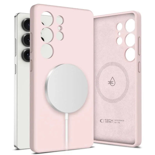 Tech-Protect Liquid Silicone MagSafe Case for Samsung Galaxy S25 Ultra - Pink - Cell phone cases and covers<<<HurtelXML