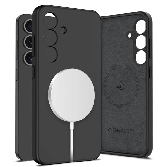 Tech-Protect Liquid Silicone MagSafe Case for Samsung Galaxy S25+ - Black - Cell phone cases and covers<<<HurtelXML
