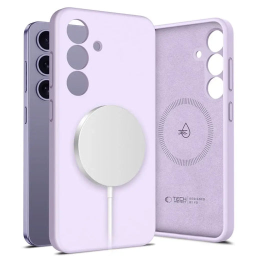 Tech-Protect Liquid Silicone MagSafe Case for Samsung Galaxy S25 - Purple - Cell phone cases and covers<<<HurtelXML