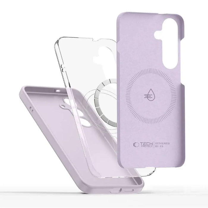 Tech-Protect Liquid Silicone MagSafe Case for Samsung Galaxy S25 Edge - Purple - Cell phone cases and covers<<<HurtelXML