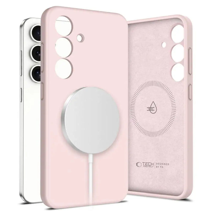 Tech-Protect Liquid Silicone MagSafe Case for Samsung Galaxy S25 - Pink - Cell phone cases and covers<<<HurtelXML