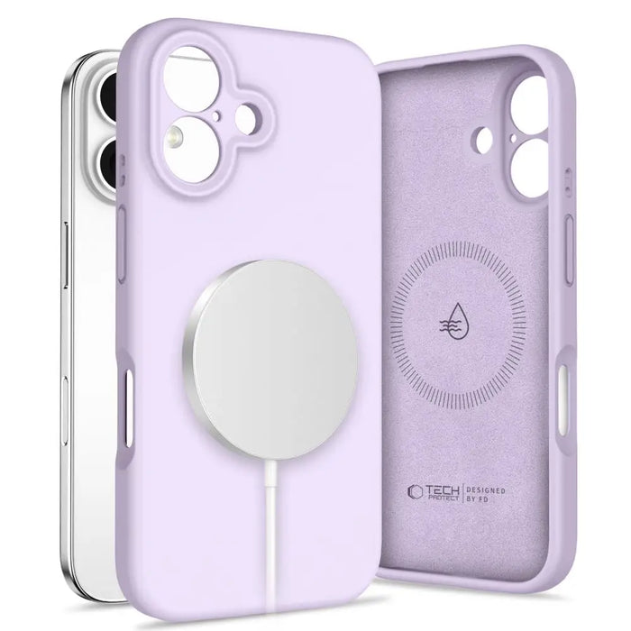 Tech-Protect Liquid Silicone MagSafe iPhone 16 Case - Purple - Cell phone cases and covers<<<HurtelXML