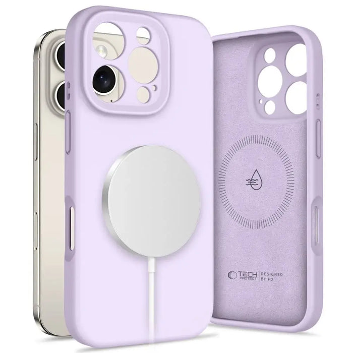 Tech-Protect Liquid Silicone MagSafe iPhone 16 Pro Case - Purple - Cell phone cases and covers<<<HurtelXML