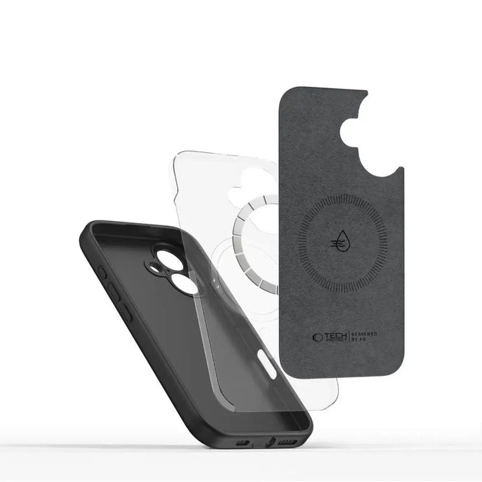 Tech-Protect Liquid Silicone MagSafe iPhone 16e Case - Black - Cell phone cases and covers<<<HurtelXML