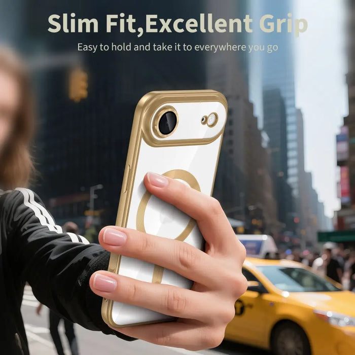 Tech-Protect MagFlex MagSafe Case for iPhone 17 Air - Transparent Gold - Cell phone cases and covers<<<HurtelXML