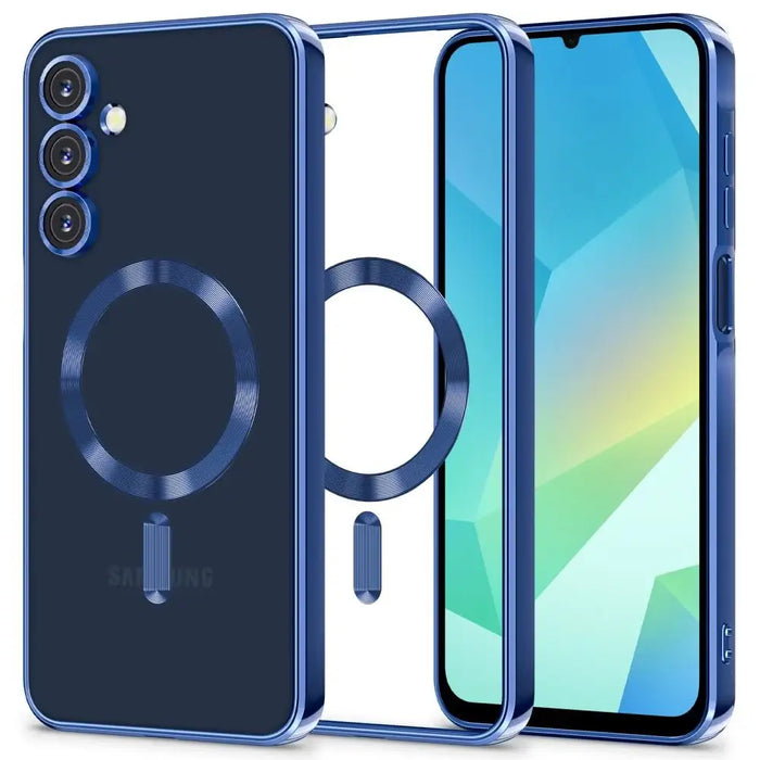 Tech-Protect MagFlex MagSafe Case for Samsung Galaxy A16 4G / 5G - Blue-Transparent - Cell phone cases