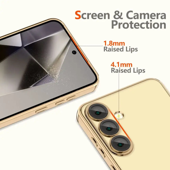 Tech-Protect MagFlex MagSafe Case for Samsung Galaxy S25+ - Transparent Gold - Cell phone cases and covers<<<HurtelXML