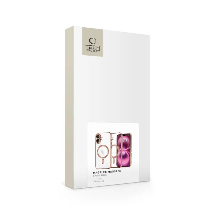 Tech-Protect MagFlex MagSafena iPhone 16 Case - Clear / Pink - Cell phone cases and covers<<<HurtelXML