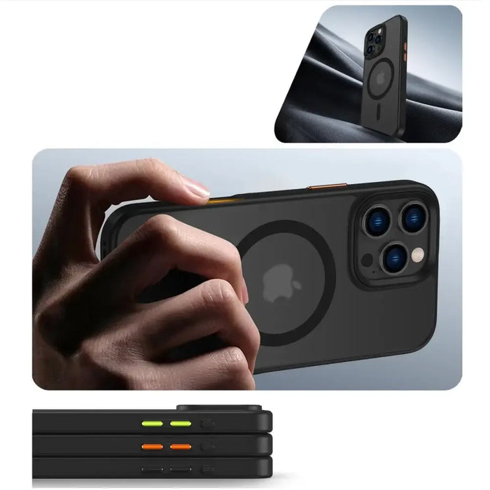 Tech-Protect MagMat Magsafe 3-set iPhone 16 Pro Max Case - Matte Black - Cell phone cases and covers<<<HurtelXML