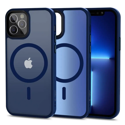 Tech-Protect MagMat MagSafe Case for iPhone 12 / 12 Pro - Matte Navy Blue - Cell phone cases and covers<<<HurtelXML