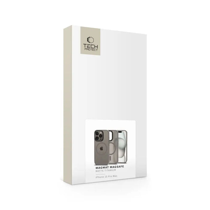 Tech-Protect MagMat MagSafe case for iPhone 15 Pro Max - titanium matte - Cell phone cases and covers<<<HurtelXML