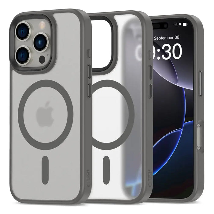 Tech-Protect MagMat MagSafe case for iPhone 16 Pro Max - titanium - Cell phone cases and covers<<<HurtelXML