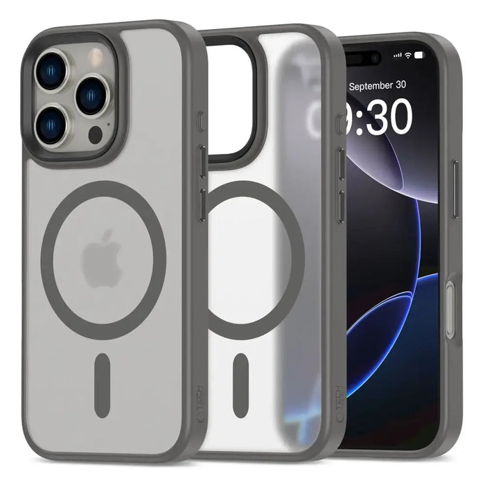 Tech-Protect MagMat MagSafe case for iPhone 16 Pro - titanium - Cell phone cases and covers<<<HurtelXML