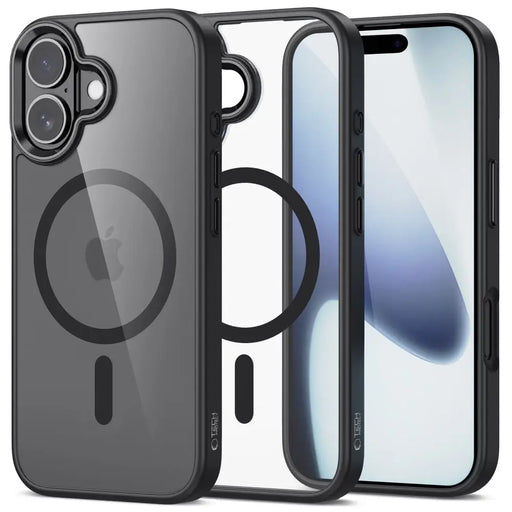Tech-Protect MagMat MagSafe Case for iPhone 17 - Clear Black - Cell phone cases and covers<<<HurtelXML