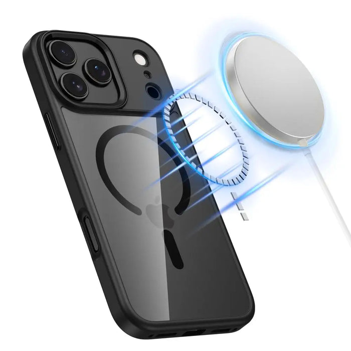 Tech-Protect MagMat MagSafe Case for iPhone 17 Pro - Clear Black - Cell phone cases and covers<<<HurtelXML