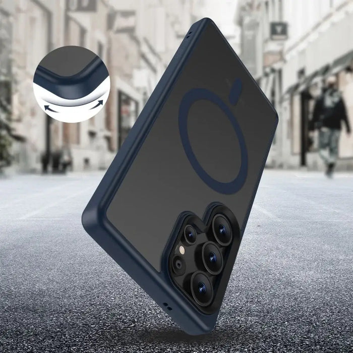 Tech-Protect MagMat MagSafe Case for Samsung Galaxy S25 Ultra - Clear Blue - Cell phone cases and covers<<<HurtelXML