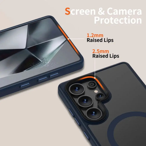 Tech-Protect MagMat MagSafe Case for Samsung Galaxy S25 Ultra - Clear Blue - Cell phone cases and covers<<<HurtelXML