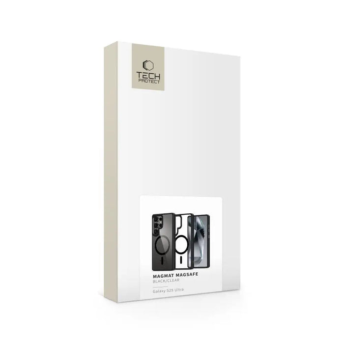 Tech-Protect MagMat MagSafe Case for Samsung Galaxy S25 Ultra - Clear Black - Cell phone cases and covers<<<HurtelXML