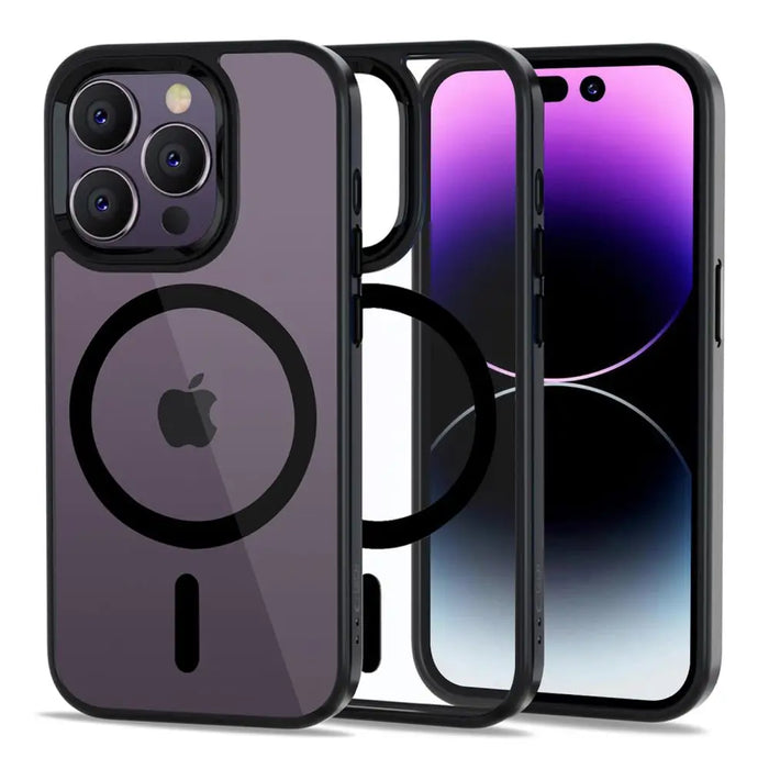Tech-Protect MagMat MagSafe iPhone 14 Pro Case - Clear Black - Cell phone cases and covers<<<HurtelXML