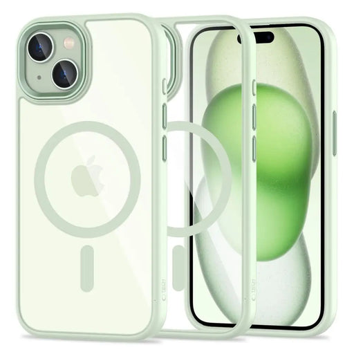 Tech-Protect MagMat MagSafe iPhone 15 Case - Clear Green - Cell phone cases and covers<<<HurtelXML