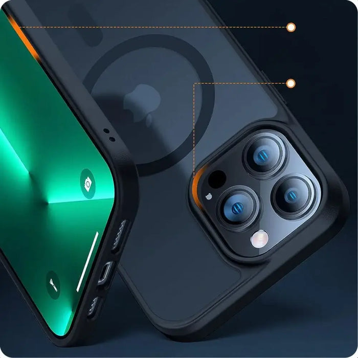 Tech-Protect MagMat MagSafe iPhone 15 Pro Case - Matte Navy Blue - Cell phone cases and covers<<<HurtelXML