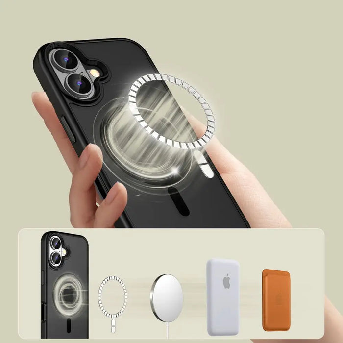 Tech-Protect MagMat MagSafe iPhone 16 Case - Black - Cell phone cases and covers<<<HurtelXML