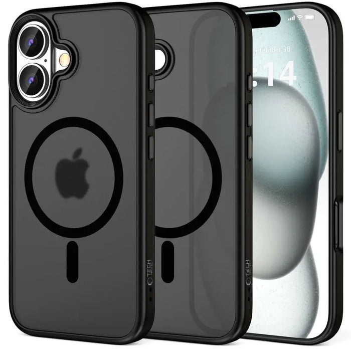 Tech-Protect MagMat MagSafe iPhone 16 Plus Case - Black - Cell phone cases and covers<<<HurtelXML