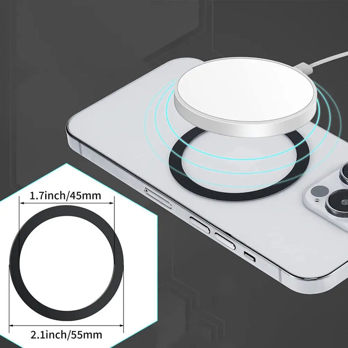 Tech-Protect MagMat MagSafe magnetic ring universal - black / silver (2 pcs.) - Cell phone cases and covers<<<HurtelXML