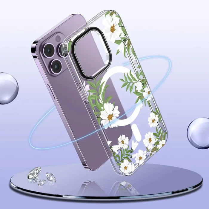 Tech-Protect MagMood MagSafe iPhone 14 Pro Max Case - Daisies with Leaves - Cell phone cases and covers<<<HurtelXML