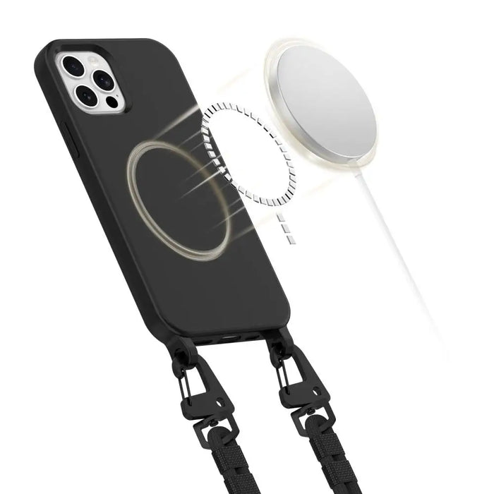 Tech-Protect MagNecklace MagSafe Case for iPhone 12 / 12 Pro - Black - Cell phone cases and covers<<<HurtelXML