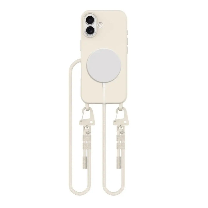 Tech-Protect MagNecklace MagSafe Case with Lanyard for iPhone 16 - Beige - Cell phone cases and covers<<<HurtelXML