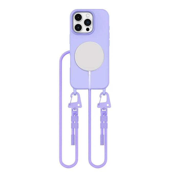 Tech-Protect MagNecklace MagSafe Case with Lanyard for iPhone 16 Pro Max - Purple - Cell phone cases