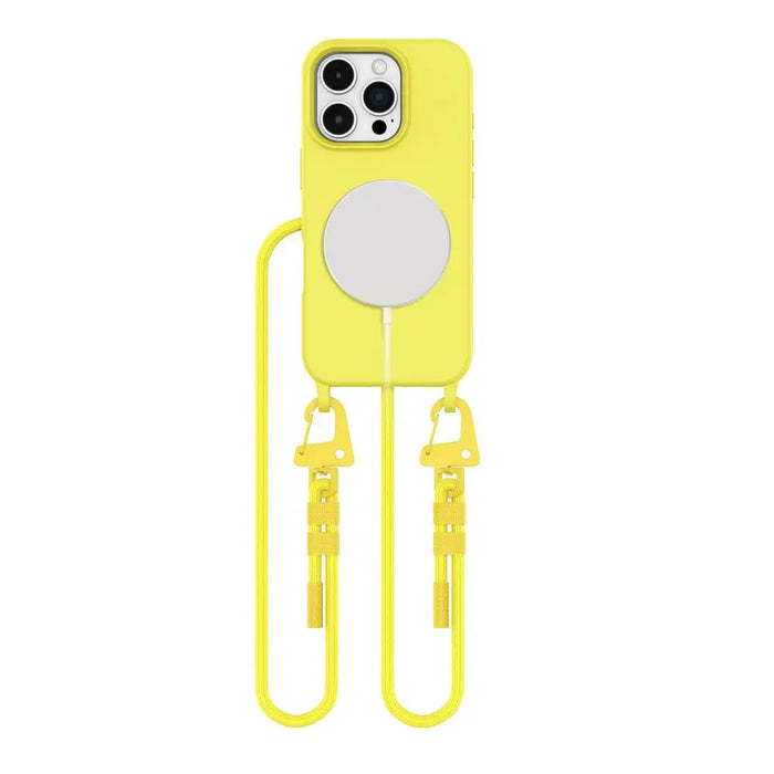 Tech-Protect MagNecklace MagSafe Case with Lanyard for iPhone 16 Pro Max - Yellow - Cell phone cases