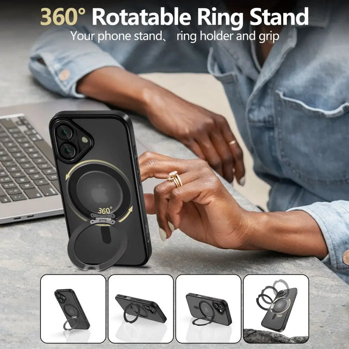 Tech-Protect MagRing MagSafe case for iPhone 16 - translucent - Cell phone cases and covers<<<HurtelXML