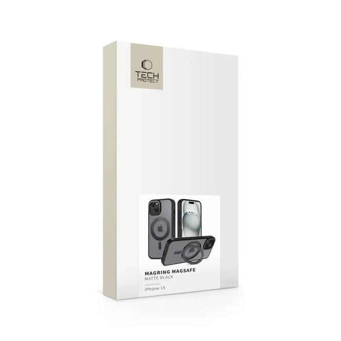 Tech-Protect MagRing MagSafe Case with Stand for iPhone 15 - Black - Cell phone cases and covers<<<HurtelXML