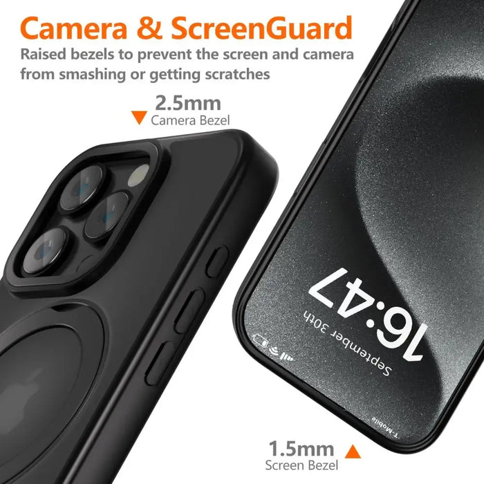 Tech-Protect MagRing MagSafe Case with Stand for iPhone 16 Pro - Black - Cell phone cases and covers<<<HurtelXML