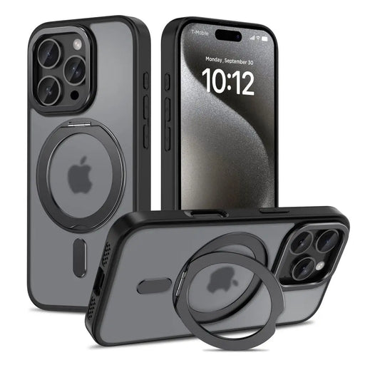 Tech-Protect MagRing MagSafe Case with Stand for iPhone 16 Pro Max - Black - Cell phone cases and covers<<<HurtelXML