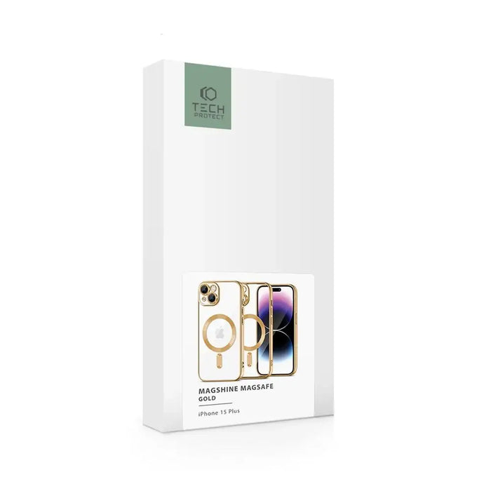 Tech-Protect MagShine Line MagSafe case for iPhone 15 Plus - gold - Cell phone cases and covers<<<HurtelXML