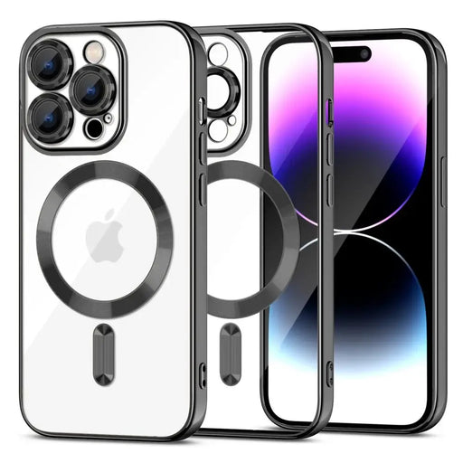 Tech-Protect MagShine Line MagSafe case for iPhone 15 Pro Max - black - Cell phone cases and covers<<<HurtelXML