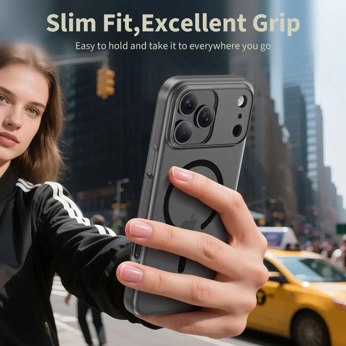 Tech-Protect MagSlim MagSafe Case for iPhone 17 Pro - Matte Black - Cell phone cases and covers<<<HurtelXML